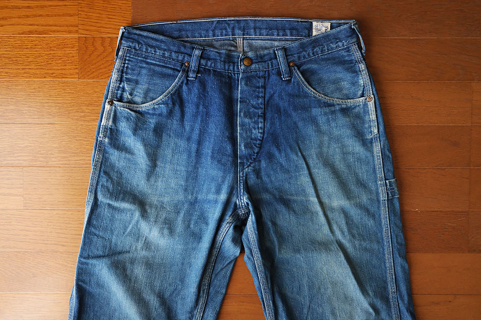 ビンテージ ペインターデニムパンツ Lサイズ 色落ち◎ ダブルニー orslow ビンテージ ペインターデニムパンツ Lサイズ 色落ち