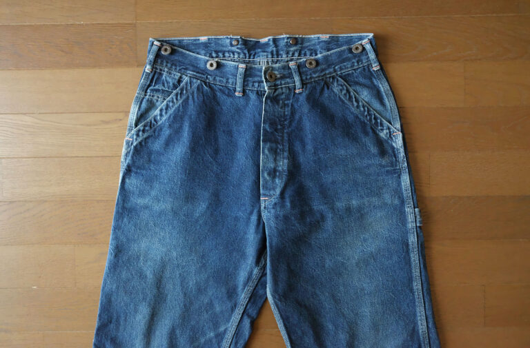 日本製 ウエアハウス ハードウォッシュ加工 デニム ペインターパンツ W34 ウエアハウス ペインターパンツの色落ち vol.02－手間とヒマ